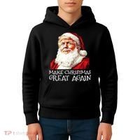 Make A Christmas Great Again Xmas President Trump Maga Santa Kids Hoodie thumb 4