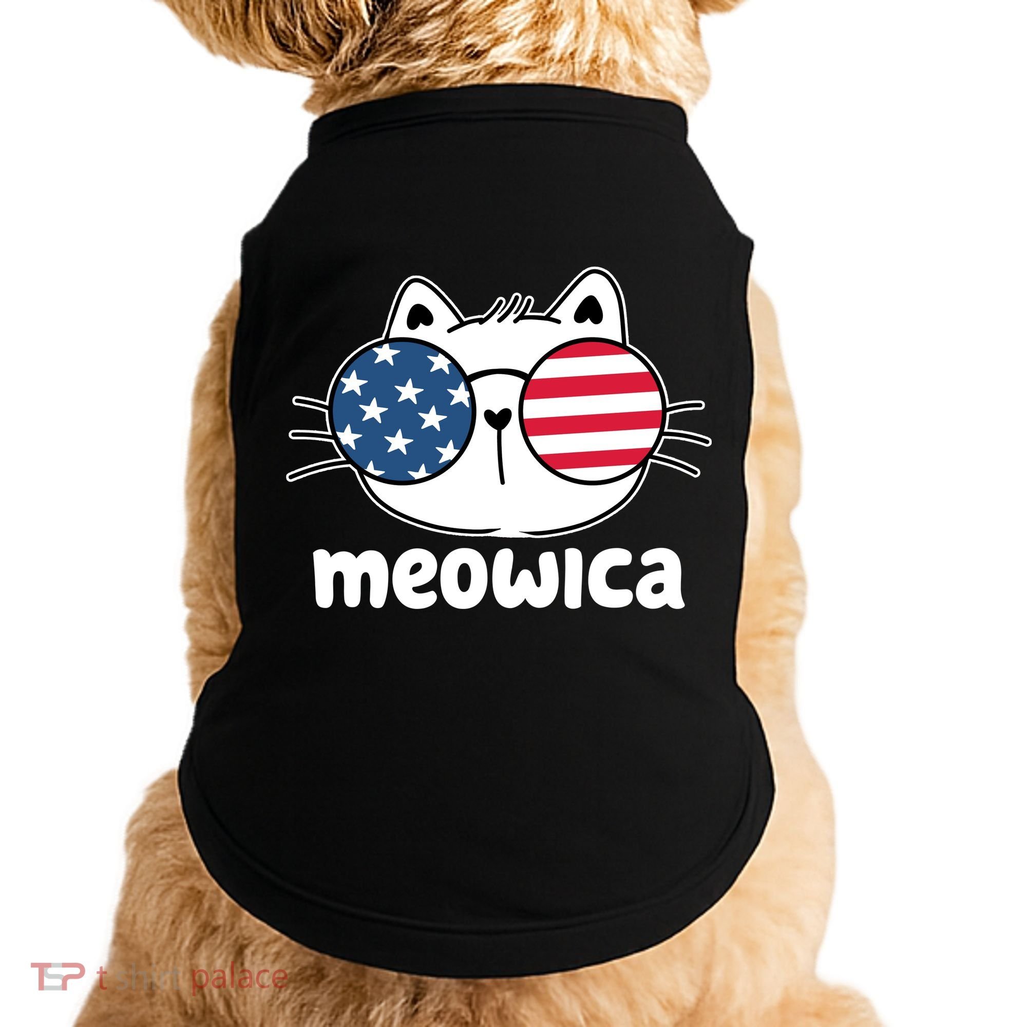 Meowica America Cat Cute Doggie Tank