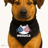 Meowica America Cat Cute USA-Made Doggie Bandana thumb 1