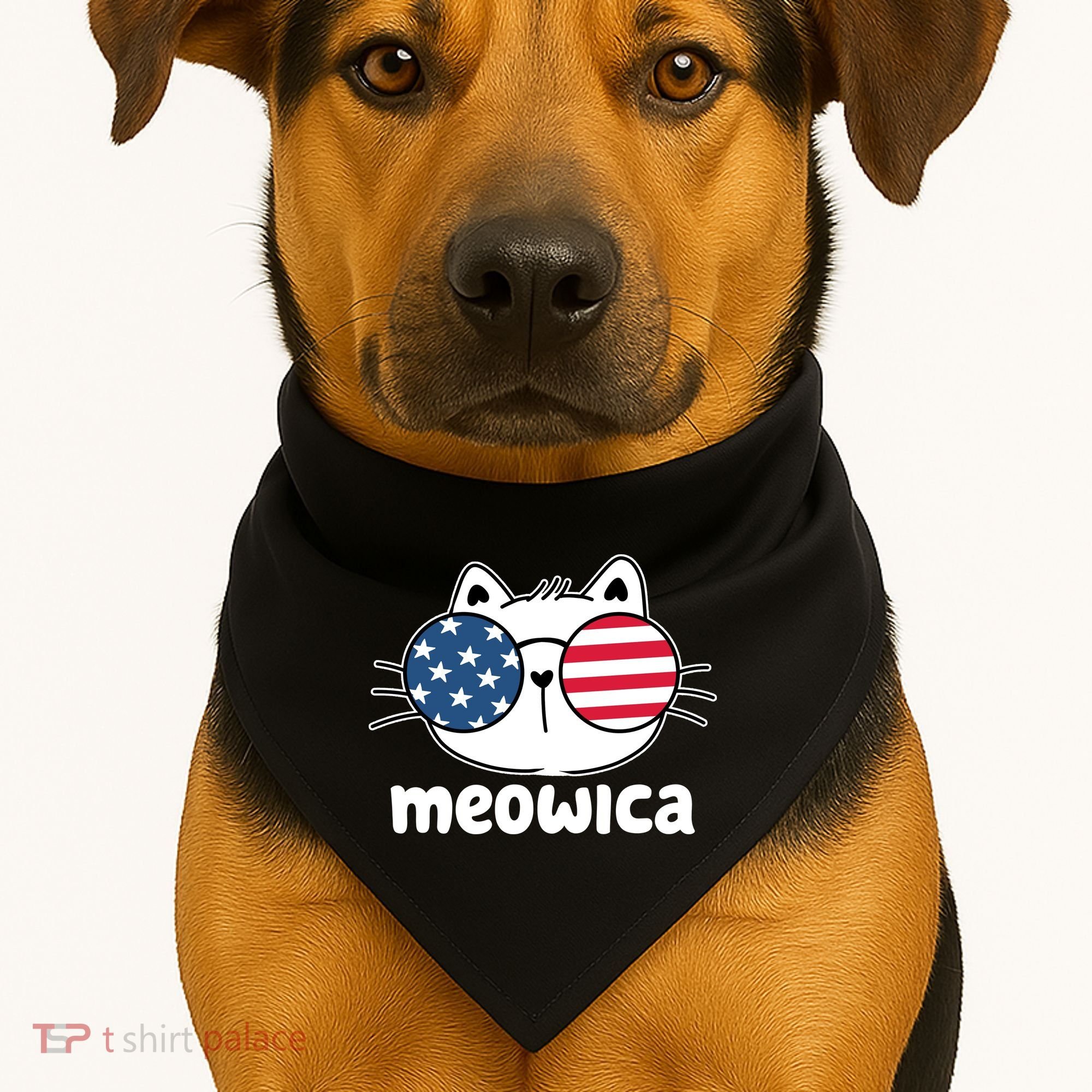 Meowica America Cat Cute USA-Made Doggie Bandana