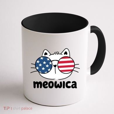 Meowica America Cat Cute Coffee Mug back