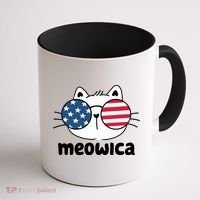 Meowica America Cat Cute Coffee Mug thumb 1