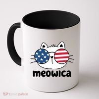 Meowica America Cat Cute Coffee Mug thumb 0
