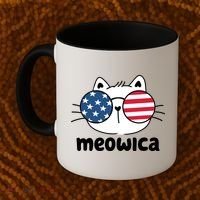 Meowica America Cat Cute Coffee Mug thumb 2