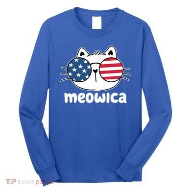 Meowica America Cat Cute Long Sleeve Shirt