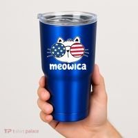 Meowica America Cat Cute Tumbler thumb 2