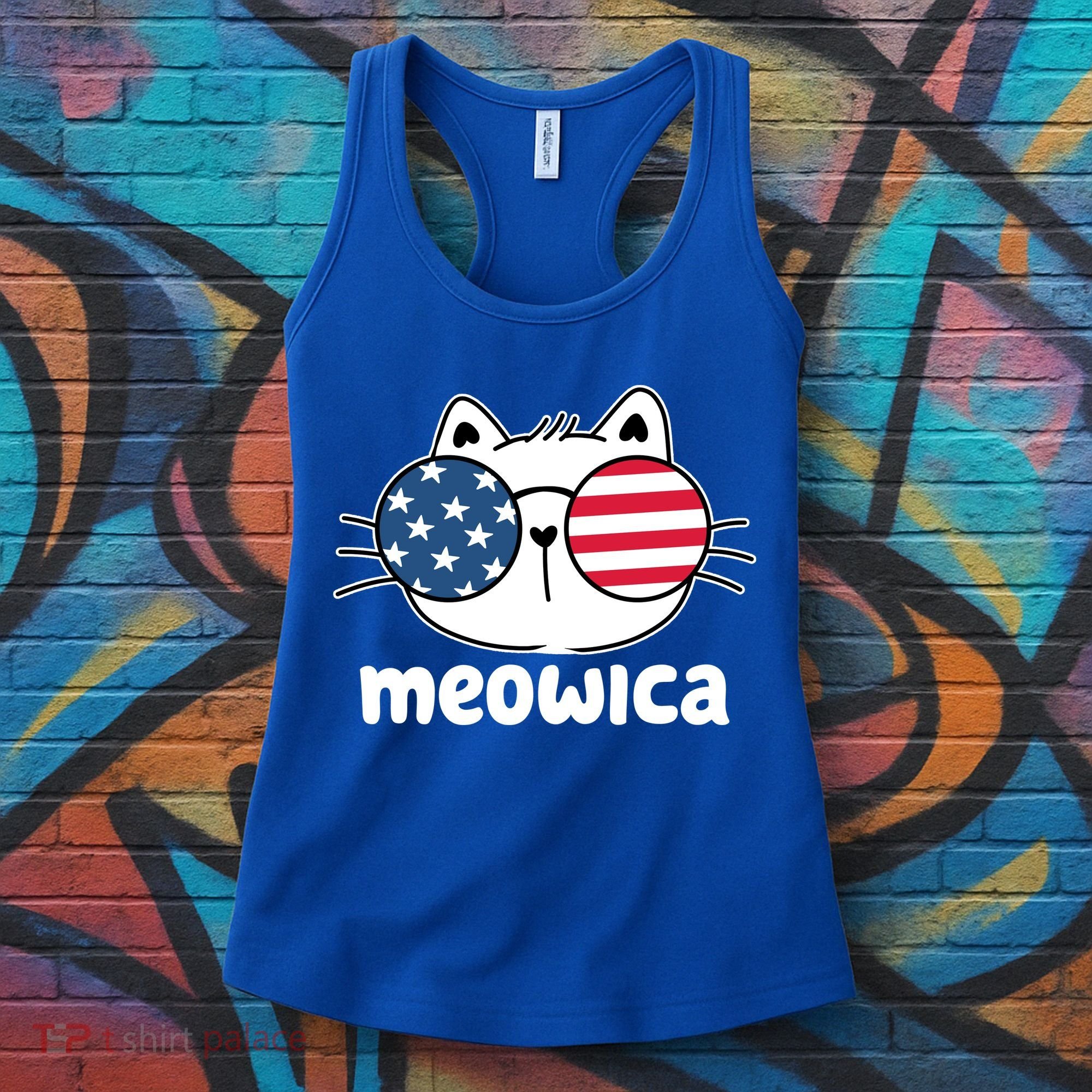 Meowica America Cat Cute Women's Tank Top