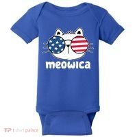 Meowica America Cat Cute Baby Bodysuit thumb 0