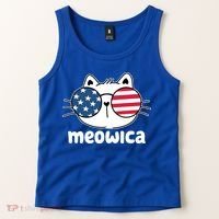 Meowica America Cat Cute Tank Top thumb 2