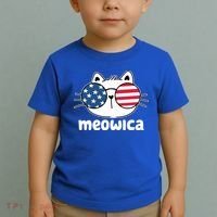 Meowica America Cat Cute Toddler T-Shirt thumb 2