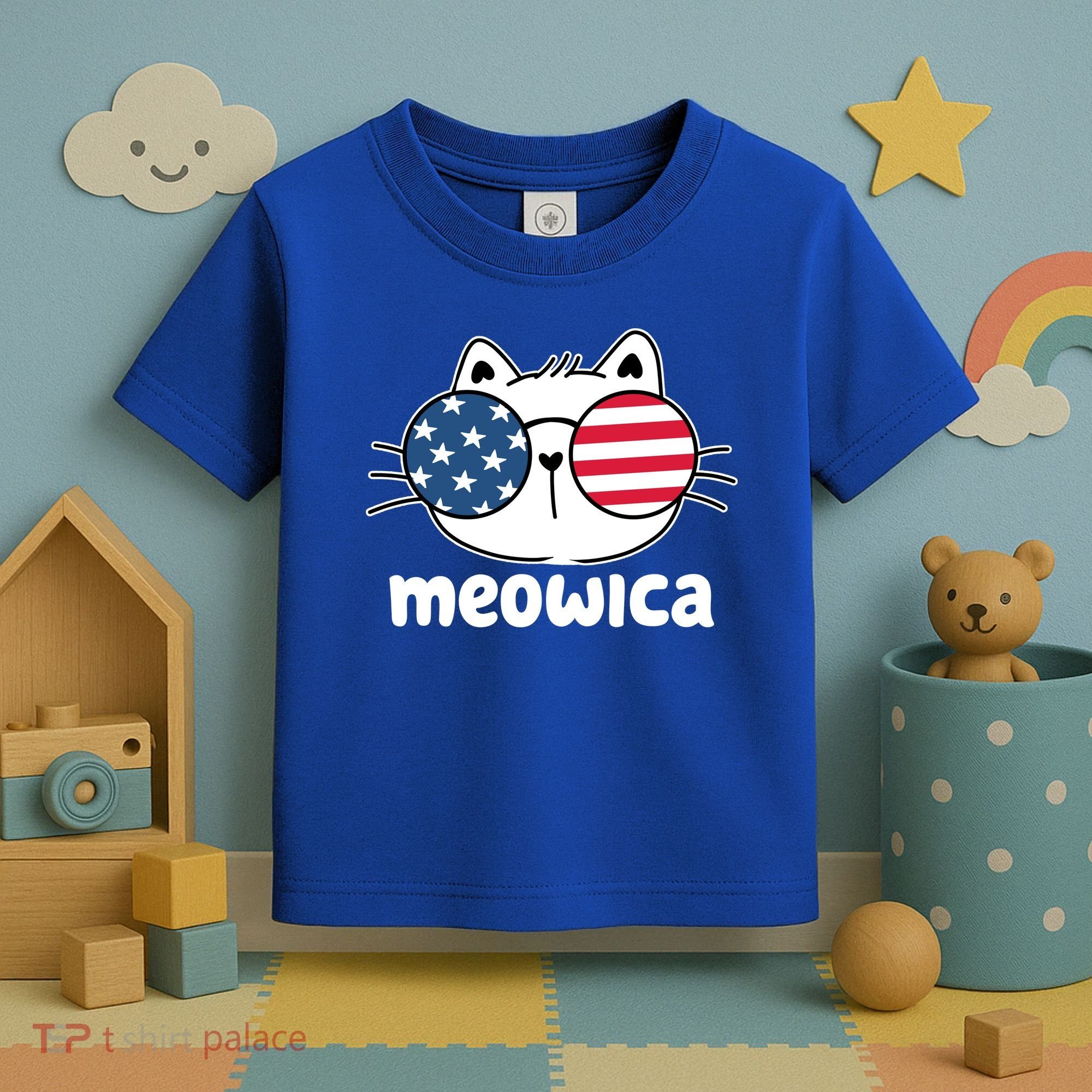 Meowica America Cat Cute Toddler T-Shirt