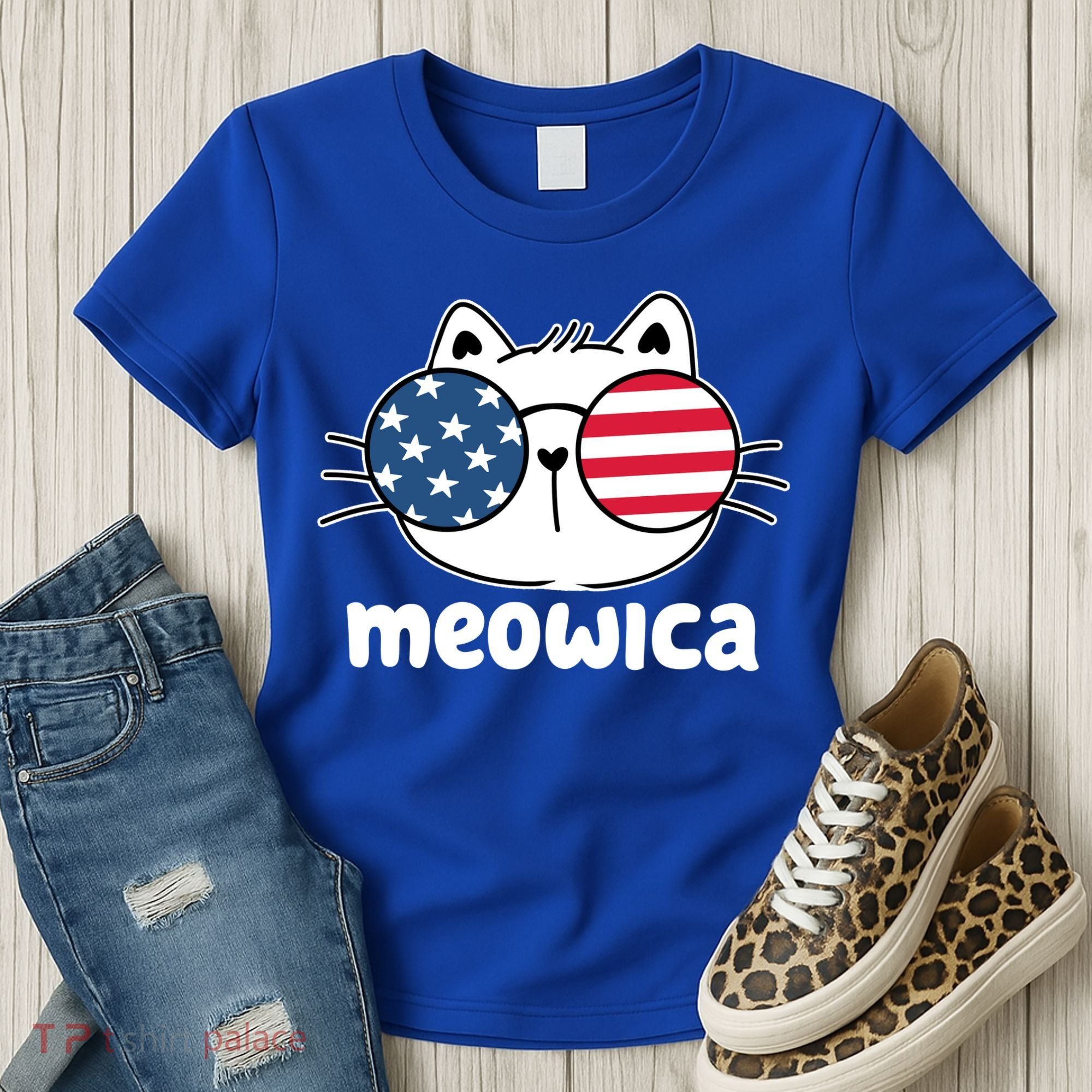 Meowica America Cat Cute Women's T-Shirt