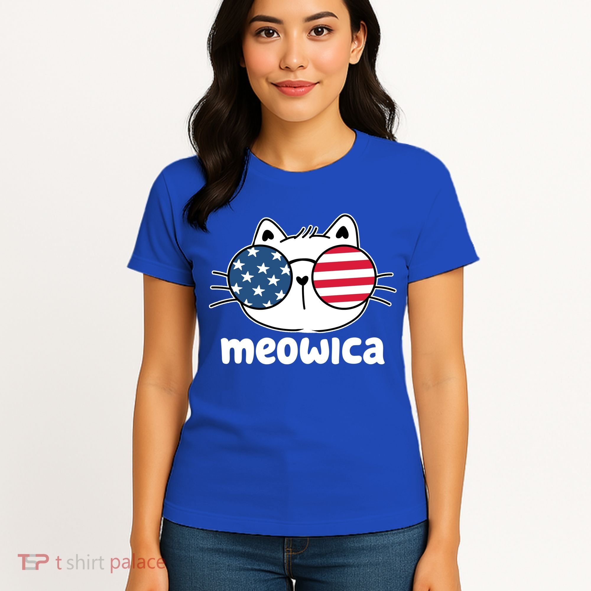 Meowica America Cat Cute Women's T-Shirt