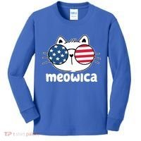 Meowica America Cat Cute Kids Long Sleeve Shirt thumb 0