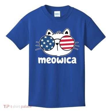 Meowica America Cat Cute Kids T-Shirt