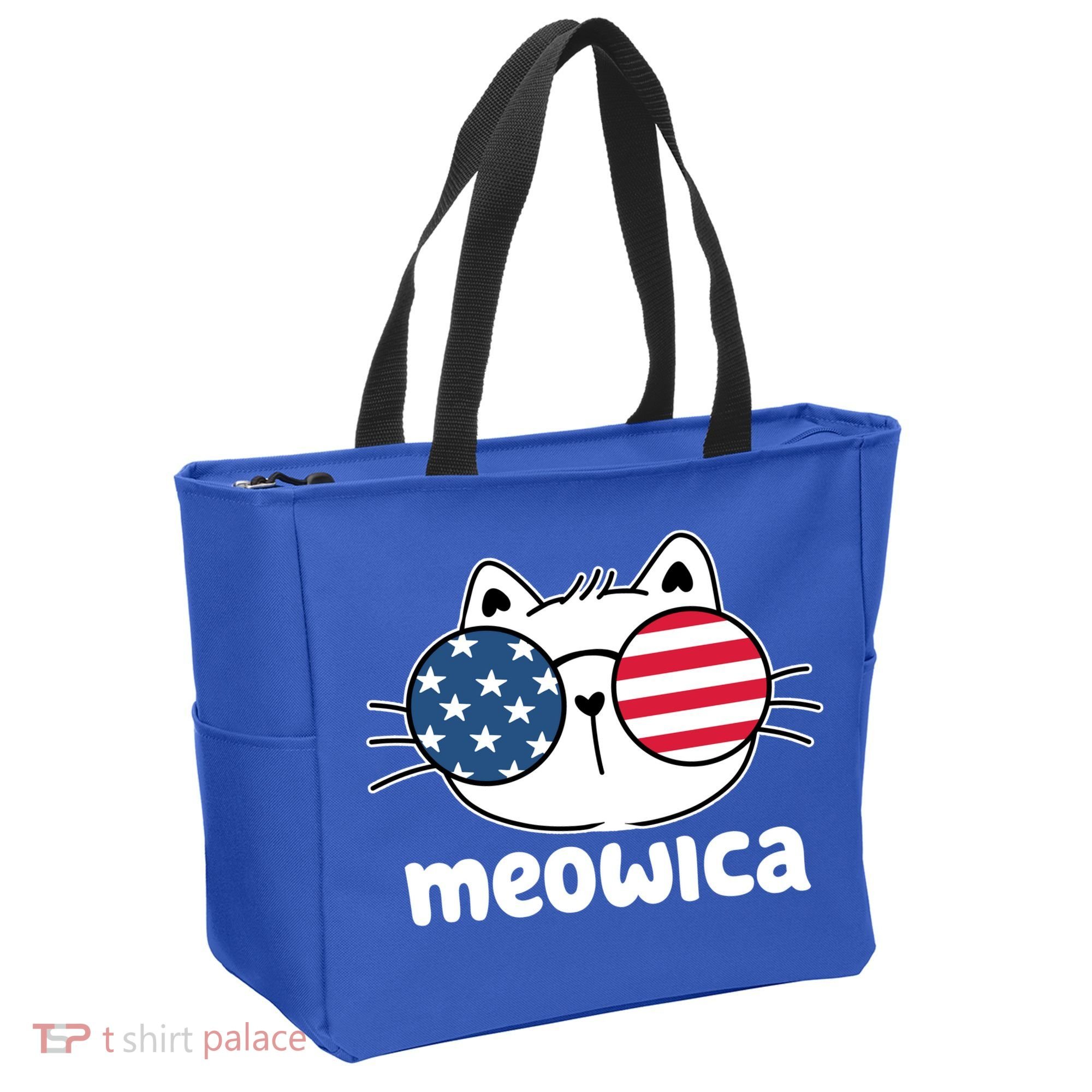 Meowica America Cat Cute Tote Bag