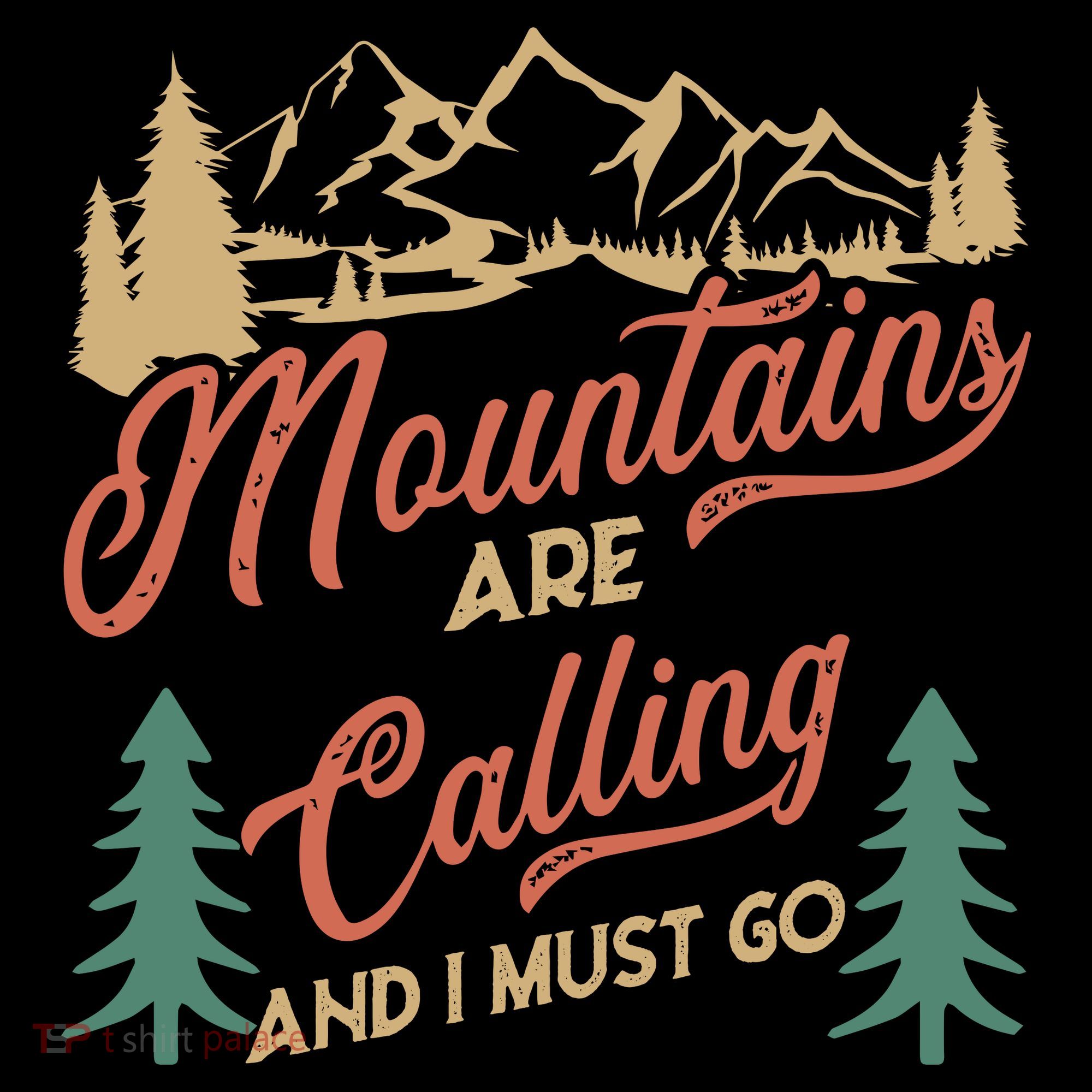Mountains Are Calling And I Must Go USA-Made Doggie Bandana
