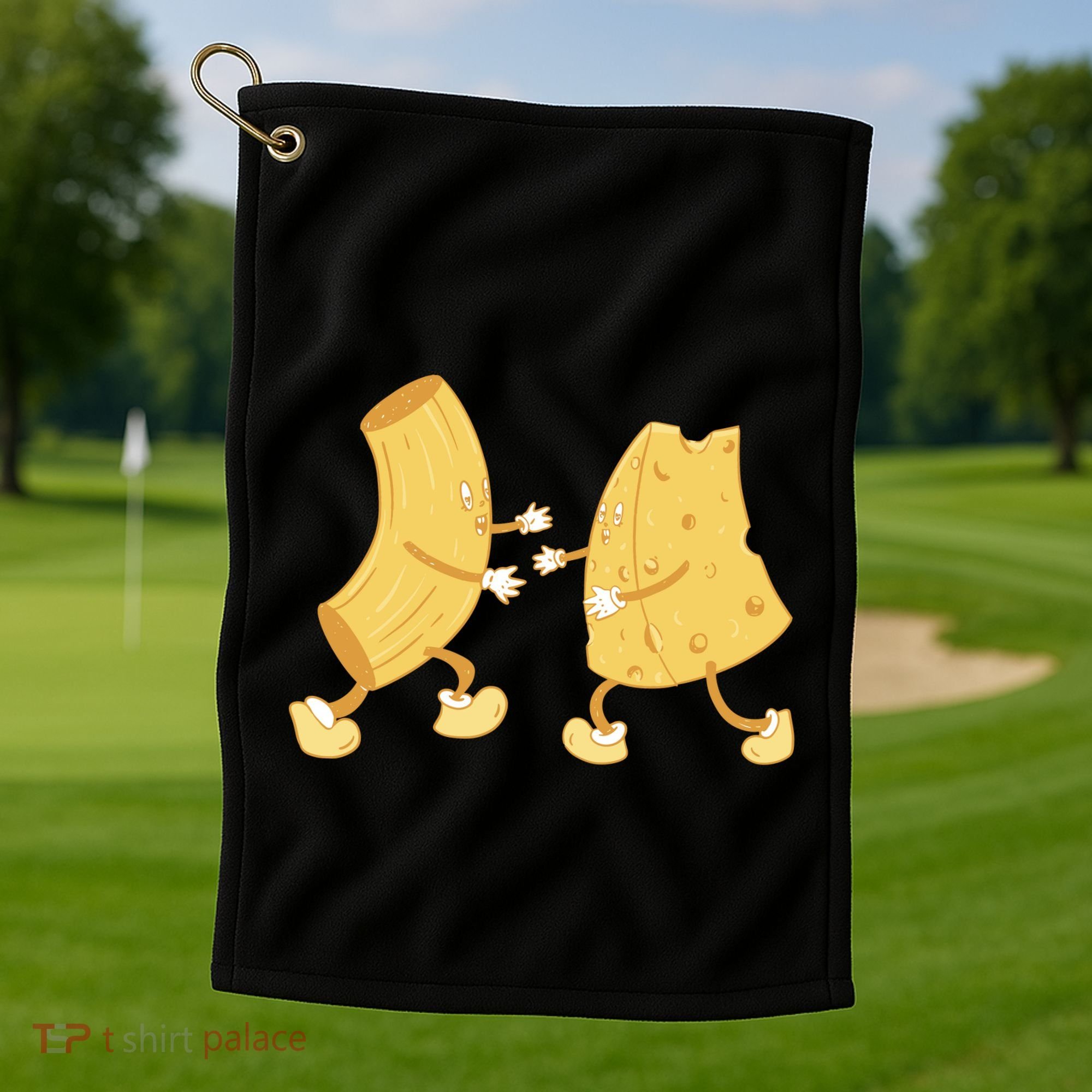 Mac And Cheese Funny Cute Golf Towel
