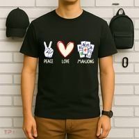 Mahjong Art Chinese Mah Jongg Game Lover T-Shirt thumb 6
