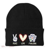 Mahjong Art Chinese Mah Jongg Game Lover Beanie thumb 0
