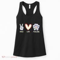 Mahjong Art Chinese Mah Jongg Game Lover Women's Tank Top thumb 0