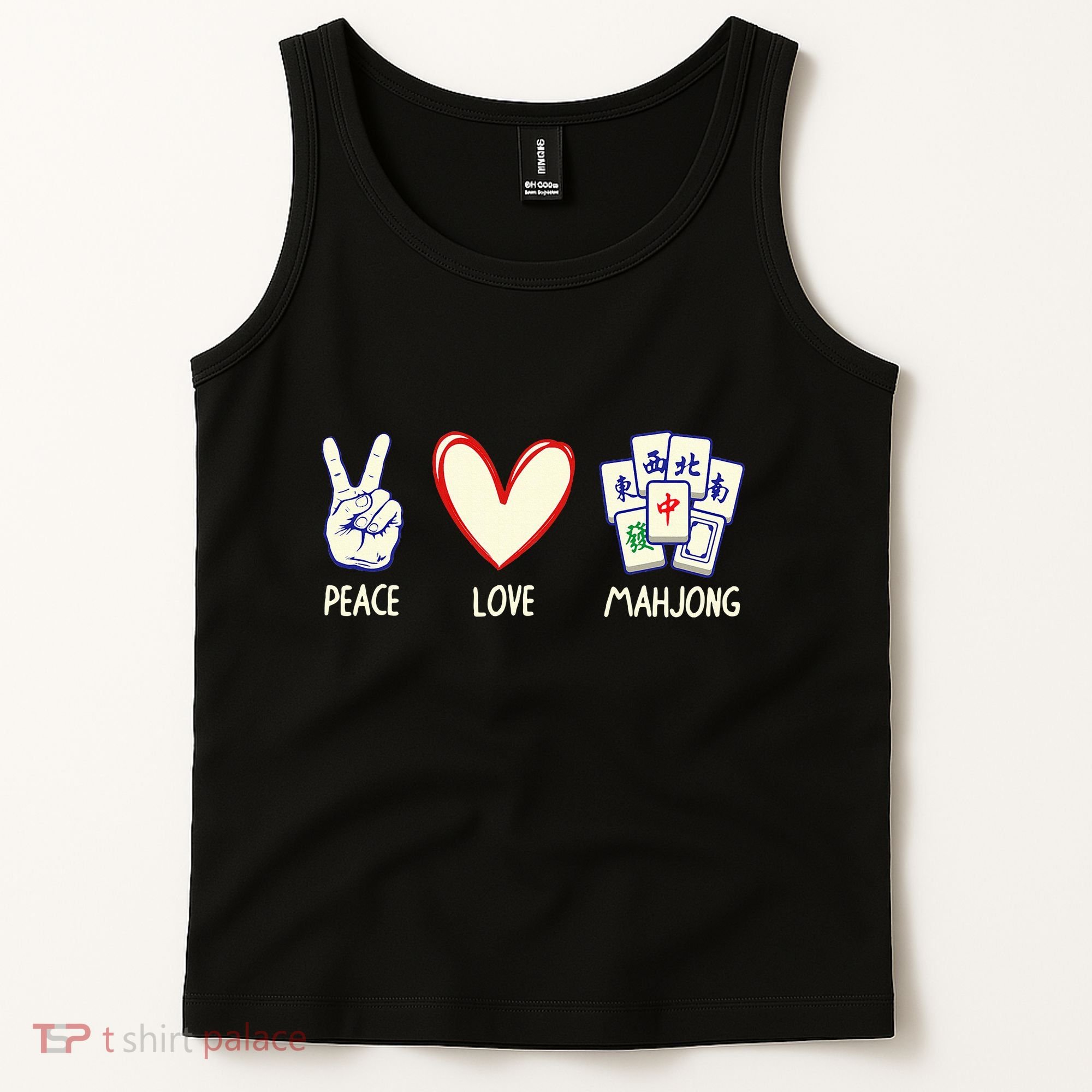 Mahjong Art Chinese Mah Jongg Game Lover Tank Top
