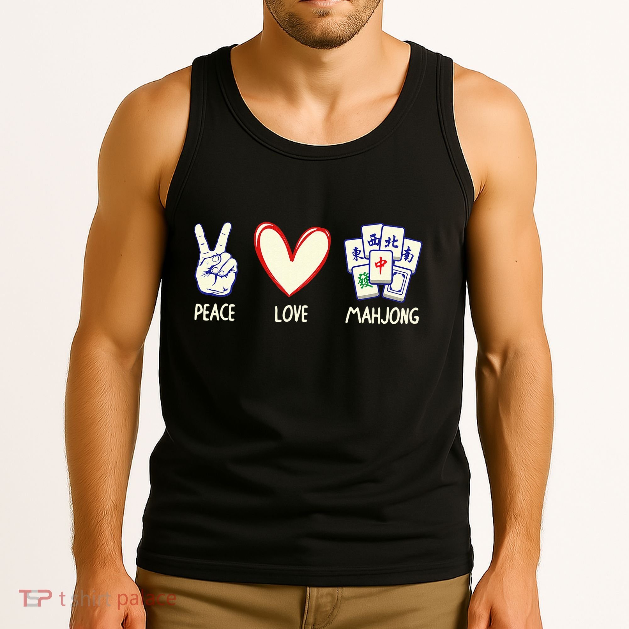Mahjong Art Chinese Mah Jongg Game Lover Tank Top