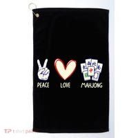 Mahjong Art Chinese Mah Jongg Game Lover Golf Towel thumb 0