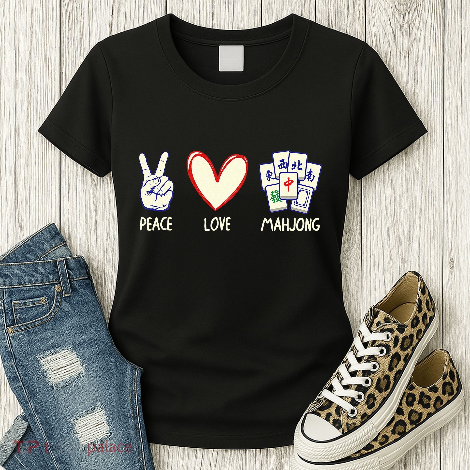 Mahjong Art Chinese Mah Jongg Game Lover Women's T-Shirt