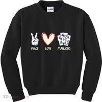 Mahjong Art Chinese Mah Jongg Game Lover Kids Sweatshirt thumb 0