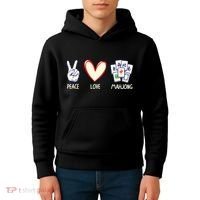 Mahjong Art Chinese Mah Jongg Game Lover Kids Hoodie thumb 4
