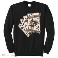 Make America Cowboy Again Western Cowboy Poker Funny Donald Trump Quote Sweatshirt thumb 0