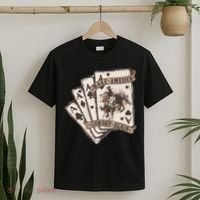 Make America Cowboy Again Western Cowboy Poker Funny Donald Trump Quote T-Shirt thumb 2