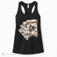 Make America Cowboy Again Western Cowboy Poker Funny Donald Trump Quote Women's Tank Top thumb 0