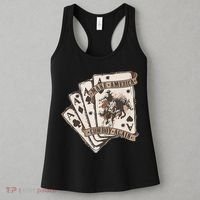 Make America Cowboy Again Western Cowboy Poker Funny Donald Trump Quote Women's Tank Top thumb 3