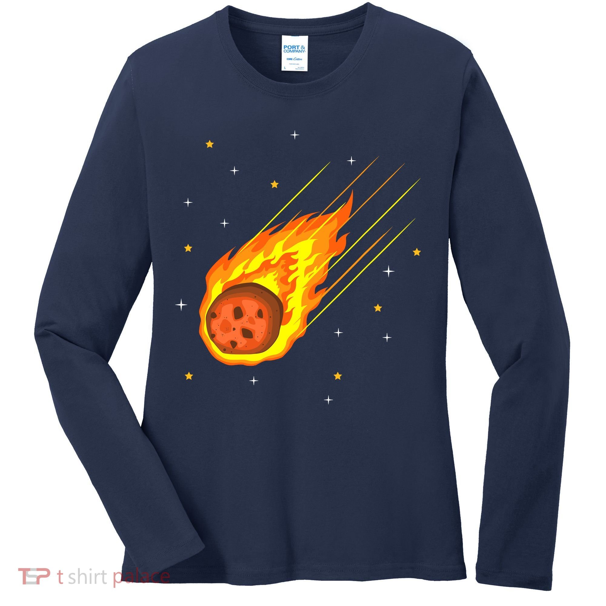 Meteorite Asteroid Comet Meteor Shower Universe Meteors Women's Long Sleeve Shirt