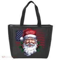 Make A Christmas Great Again Xmas Trump Maga Pajamas Santa Us Flag Tote Bag thumb 0