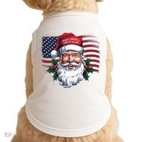 Make A Christmas Great Again Xmas Trump Maga Pajamas Santa Us Flag Doggie Tank thumb 0