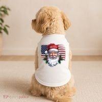 Make A Christmas Great Again Xmas Trump Maga Pajamas Santa Us Flag Doggie Tank thumb 2