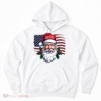 Make A Christmas Great Again Xmas Trump Maga Pajamas Santa Us Flag Hoodie thumb 0