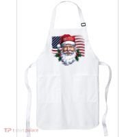 Make A Christmas Great Again Xmas Trump Maga Pajamas Santa Us Flag Apron thumb 0