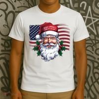 Make A Christmas Great Again Xmas Trump Maga Pajamas Santa Us Flag T-Shirt thumb 3