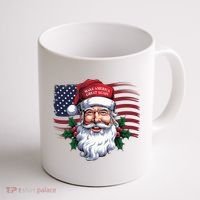 Make A Christmas Great Again Xmas Trump Maga Pajamas Santa Us Flag Coffee Mug thumb 1
