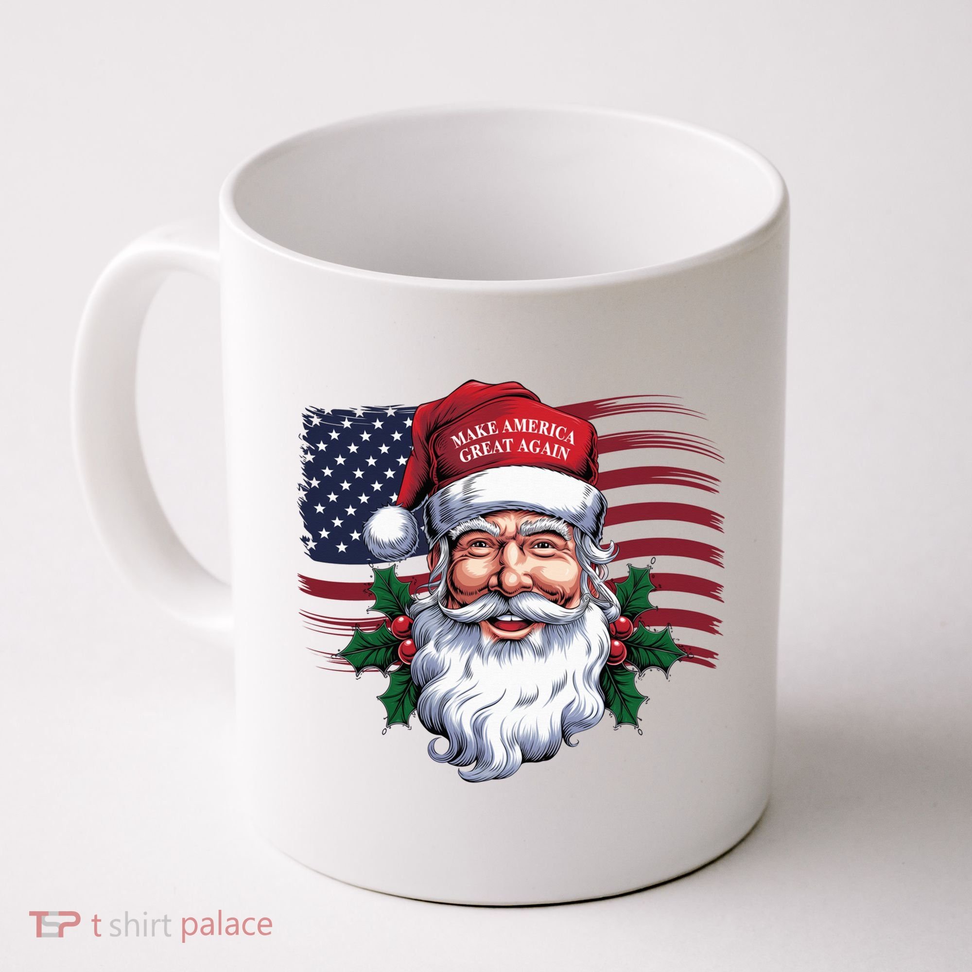 Make A Christmas Great Again Xmas Trump Maga Pajamas Santa Us Flag Coffee Mug