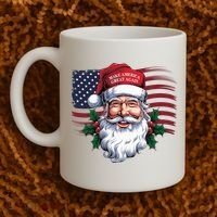 Make A Christmas Great Again Xmas Trump Maga Pajamas Santa Us Flag Coffee Mug thumb 2