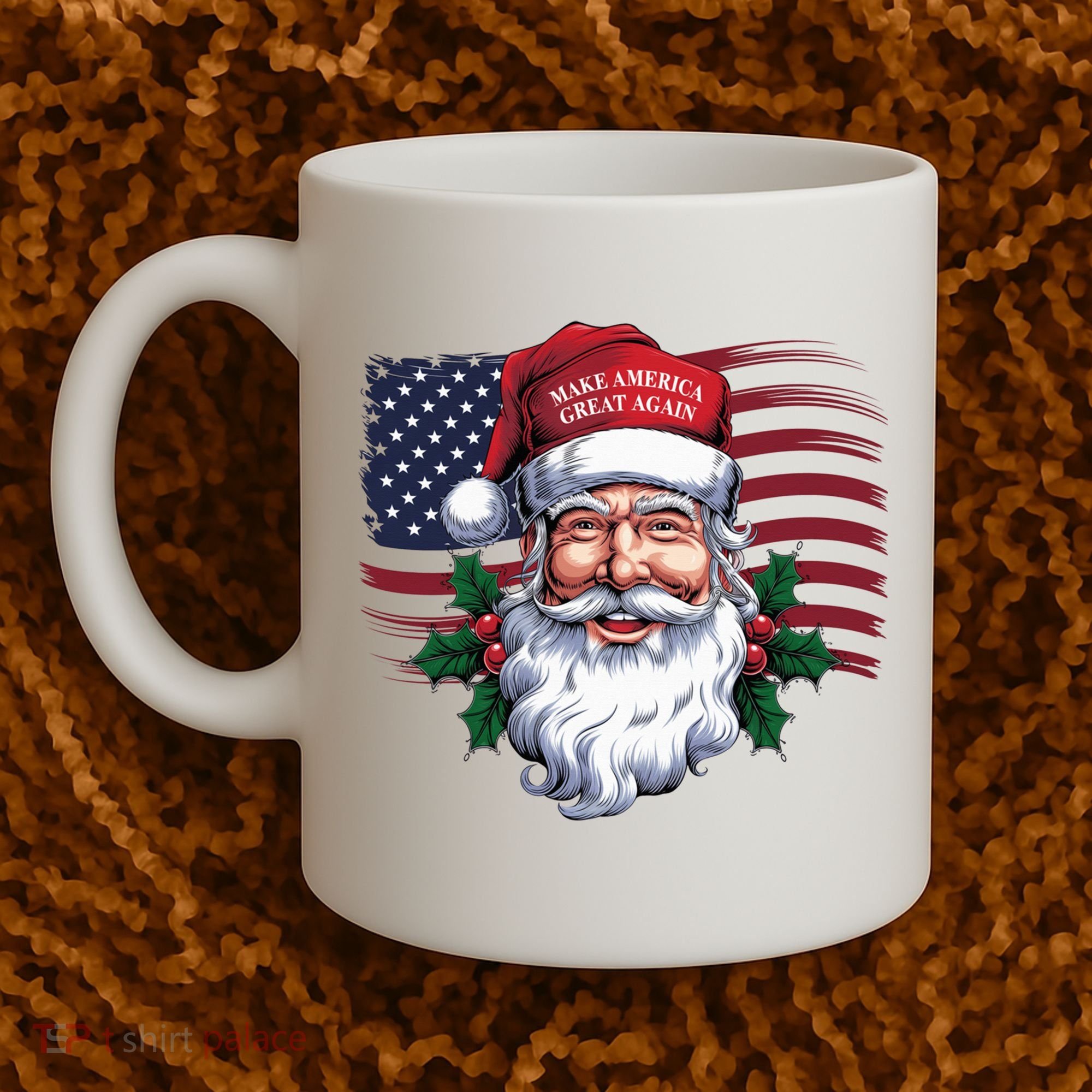 Make A Christmas Great Again Xmas Trump Maga Pajamas Santa Us Flag Coffee Mug
