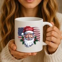 Make A Christmas Great Again Xmas Trump Maga Pajamas Santa Us Flag Coffee Mug thumb 3