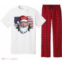Make A Christmas Great Again Xmas Trump Maga Pajamas Santa Us Flag Pajama Set thumb 0