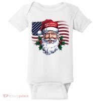Make A Christmas Great Again Xmas Trump Maga Pajamas Santa Us Flag Baby Bodysuit thumb 0