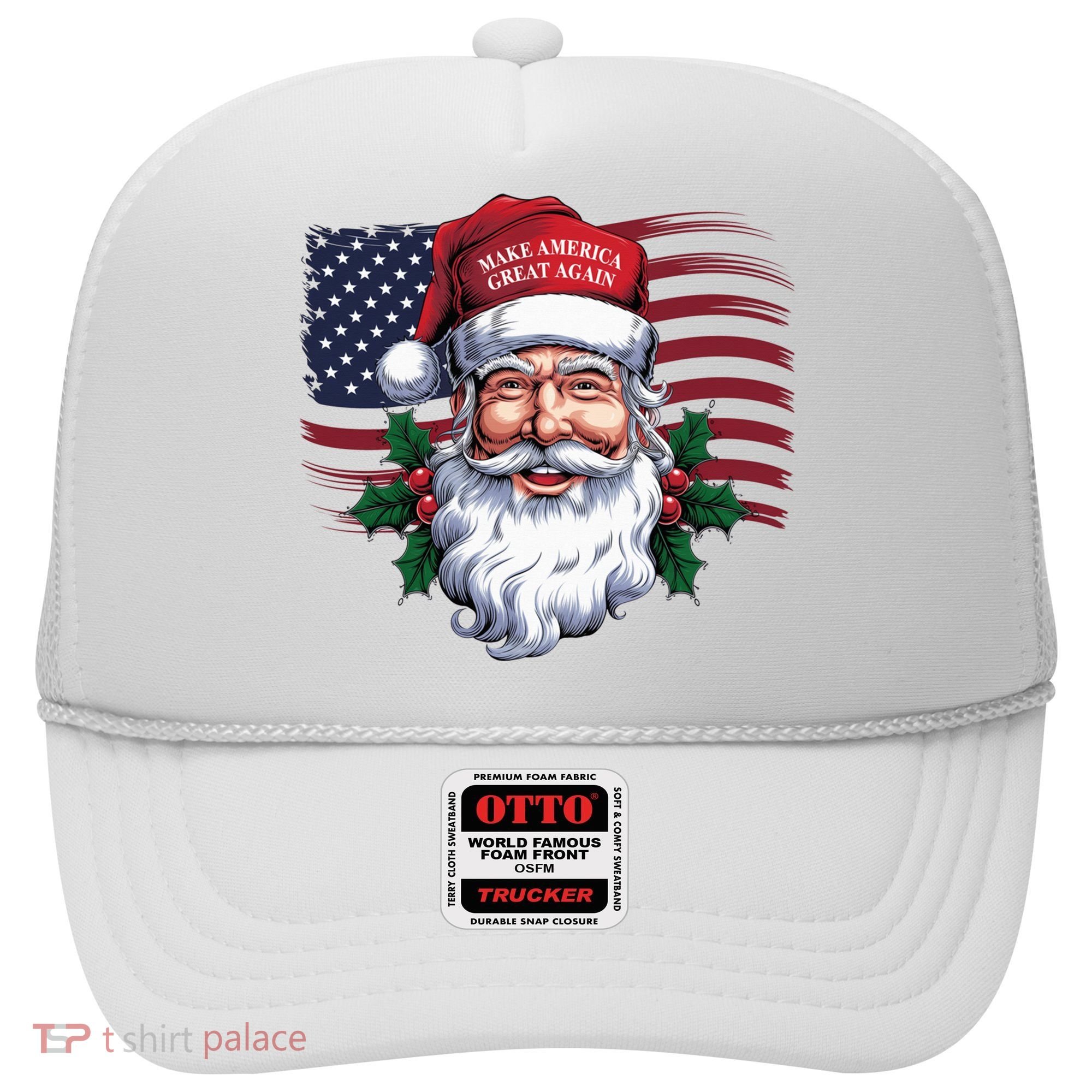 Make A Christmas Great Again Xmas Trump Maga Pajamas Santa Us Flag Hat
